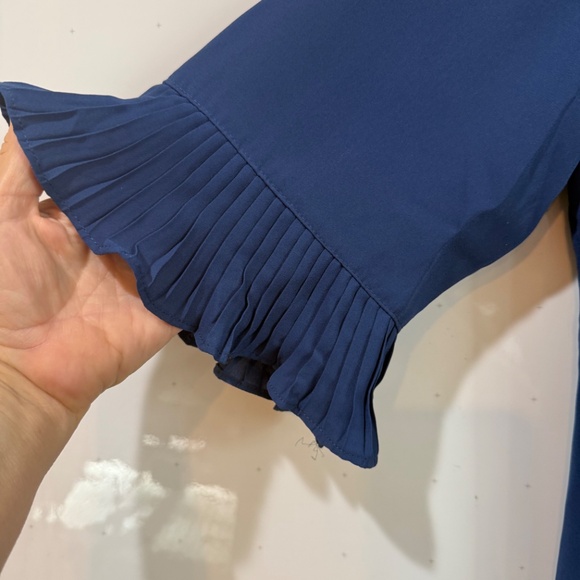 Blue RETHM+ 2XL Sheath-style dress with great pleated ruffle details-New, never - Picture 3 of 7